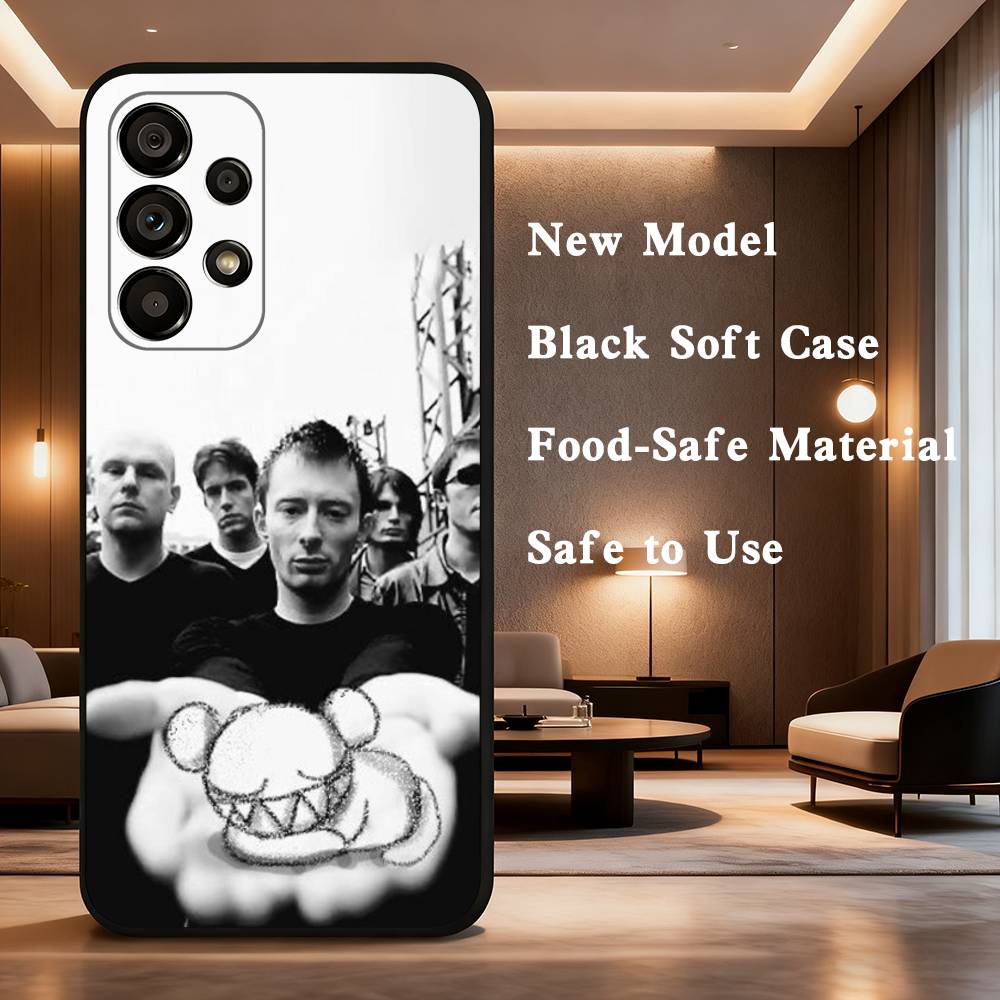 Bnad R-Radiohead Case For Samsung Galaxy A73,52,71,22,Note,31,8,9,53,32,72,41,J7,Soft Black Silicone Cover