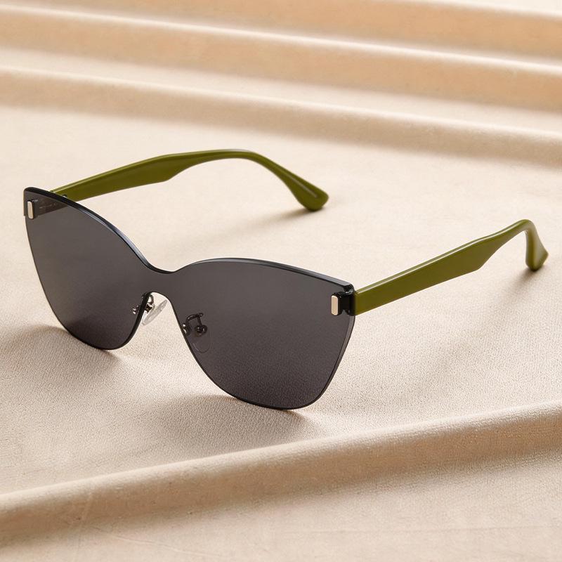 2026 Frameless Cat Eye Sunglasses - Trendy, High-End Sun Protection for Men & Women