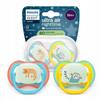 Orthodontic Pacifier - Philips Avent - SCF376/32 Ultra Air Nighttime 18m+ - Boy - Luminous Silicone
