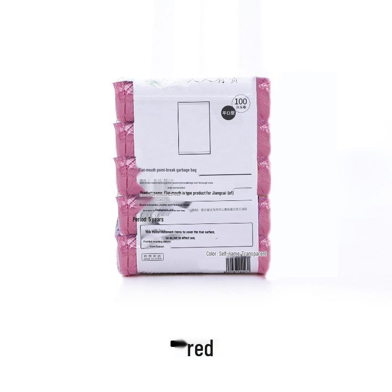 

Thickened Medium Flat Mouth Colored Trash Bags for Home & Office, Disposable Roll 1 roll (trial pack) красный