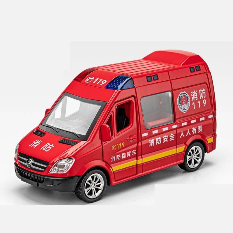 Truck And Fire Ambulance Car Models With Acousto Optic Design For Kids Gift