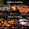 Wireless Bluetooth Meat Thermometer Digital Probes with HD Display & APP Monitoring for Rotisserie Grill BBQ Smoker Steak