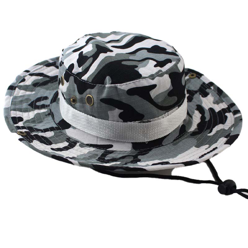 Boonie Tactical Camouflage Hats Camping Climbing Bucket Fisherman Sniper Hat Men Outdoor Fishing Hiking Cap Sun Protective Boonie Caps