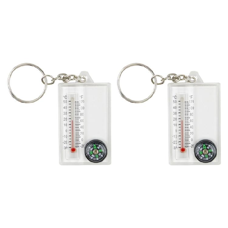 Pocket Sized Guiding Compasses Thermometers Keyring For Hiking Compasses Keyring Compasses Pendant Thermometers Keychain