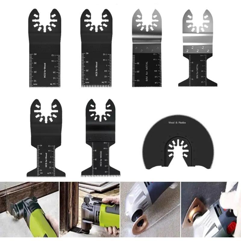 Schnellwechsel-Multitool-Zubehör Universell Dünnes Metall Holzschneiden Multifunktionale Schneidklingen Holz- und Metallschneiden