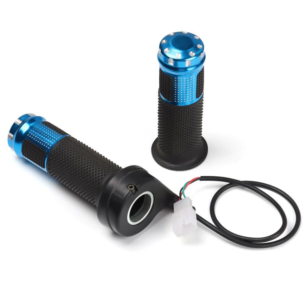 Tool 3 Wires Long Cable Universal Scooter Handle Electric Bicycle Handlebar E-Bike Throttle Grip Blue Twist Accelerator Throttles 2