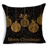 Creative Black and White Christmas Theme Pillowcase Holiday Gift Sofa Decorative Cushion Cover 40*40cm/45*45cm/50*50cm