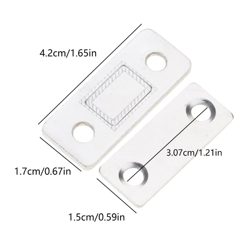 Hidden Door Closer Magnetic Cabinet Catches Magnetic Door Stops with Screw & Adhesive, for Closet Cupboard Sliding Doors