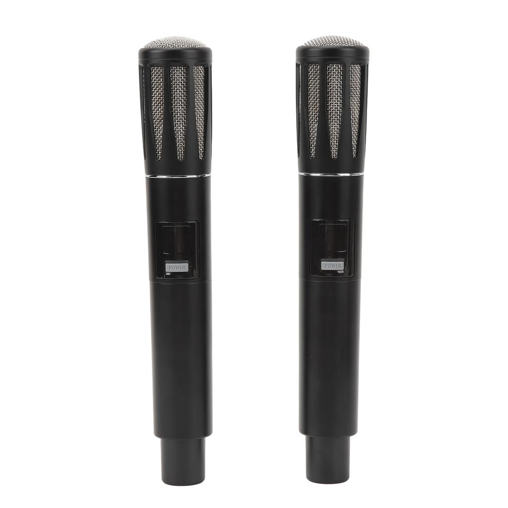 Professional Wireless Microphone Black UHF Dynamic Handheld Microphone for Performance Home