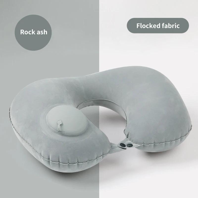 

U-Shaped Inflatable Travel Pillow Portable Air Neck Support Cushion Comfortable Sleeping Press To Inflate Pillow