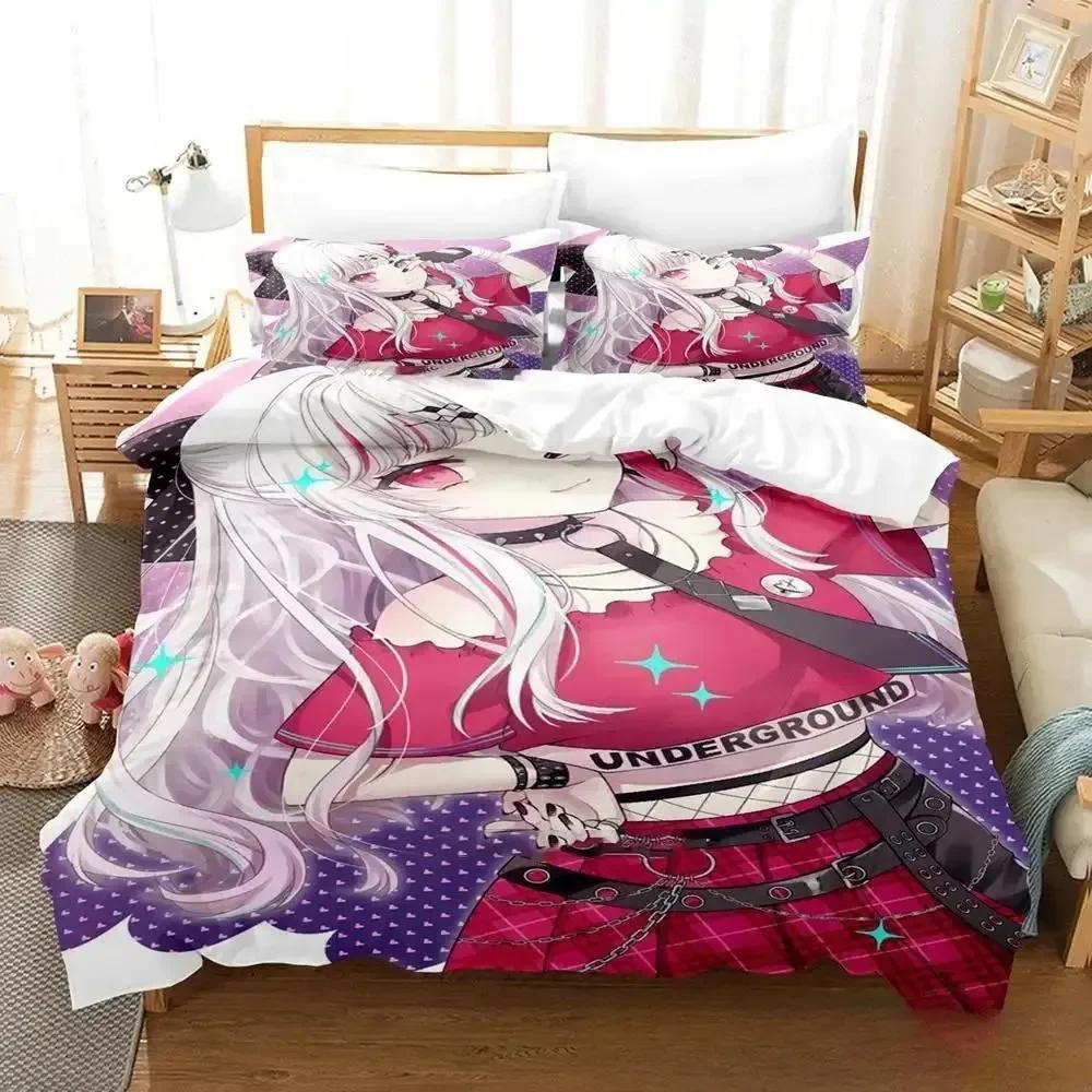 Kawaii Girl Ishigami Nozomi Anime Bedding Set Printed With Pillowcase Bed Duvet Cover Soft Single Double Queen Super King Size
