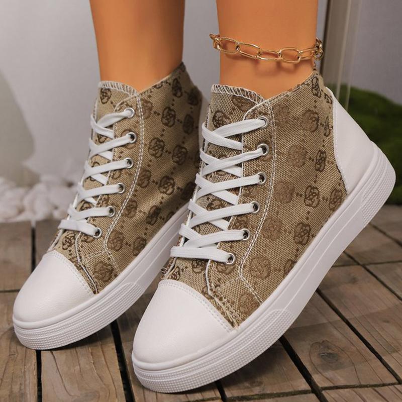 

Мода Мода Вышивка Цветами Холщовые Туфли Женские Весна Осень На Шнуровке Высокие Холщовые Туфли Женские С Круглым Носком Балетки Кроссовки Женские 42