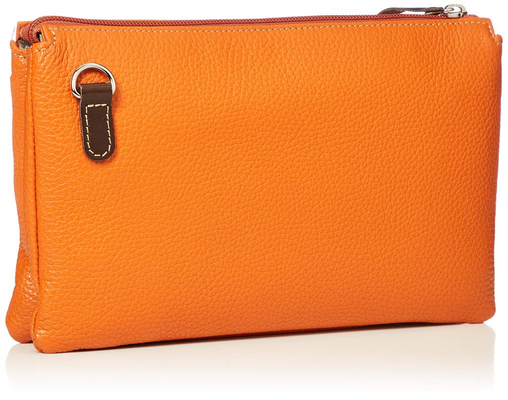 Bianco Horizontale Pochette, Koeienhuid Leer, Crossbody Schoudertas, Clutch, Gemaakt in Japan, Echt Leer, Perfect voor Uitjes, Dagelijks Reizen, en
