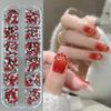 12 Boxed Mini Small Resin Nail Drill Mixed Color Acrylic Flat Special-shaped Drill Nail Art Accessories