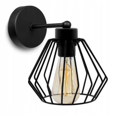 ELEGANT RETRO WALL LAMP WIRE BLACK LOFT