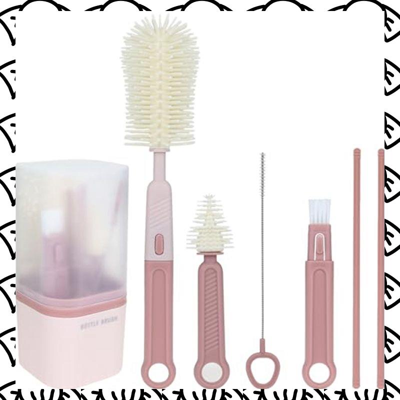 A71Z Silicone Child Cup Brush Set Includes Child Bottle Brush Nipple Brush Wait Family Friendly Portable