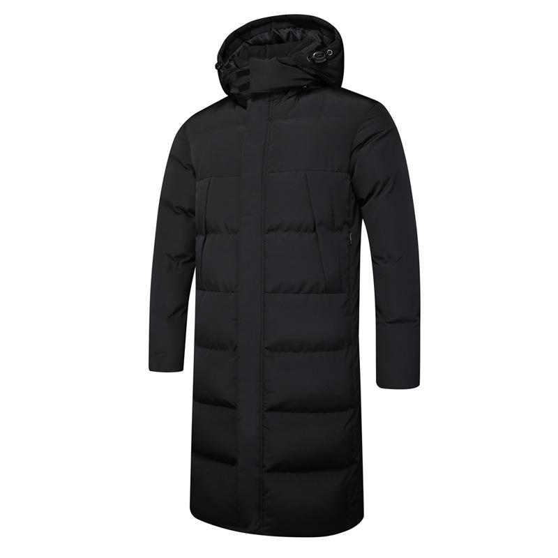 Unisex Knee-Length Thickened Fleece-Lined Winter Training Coat for Sports Students 2XS