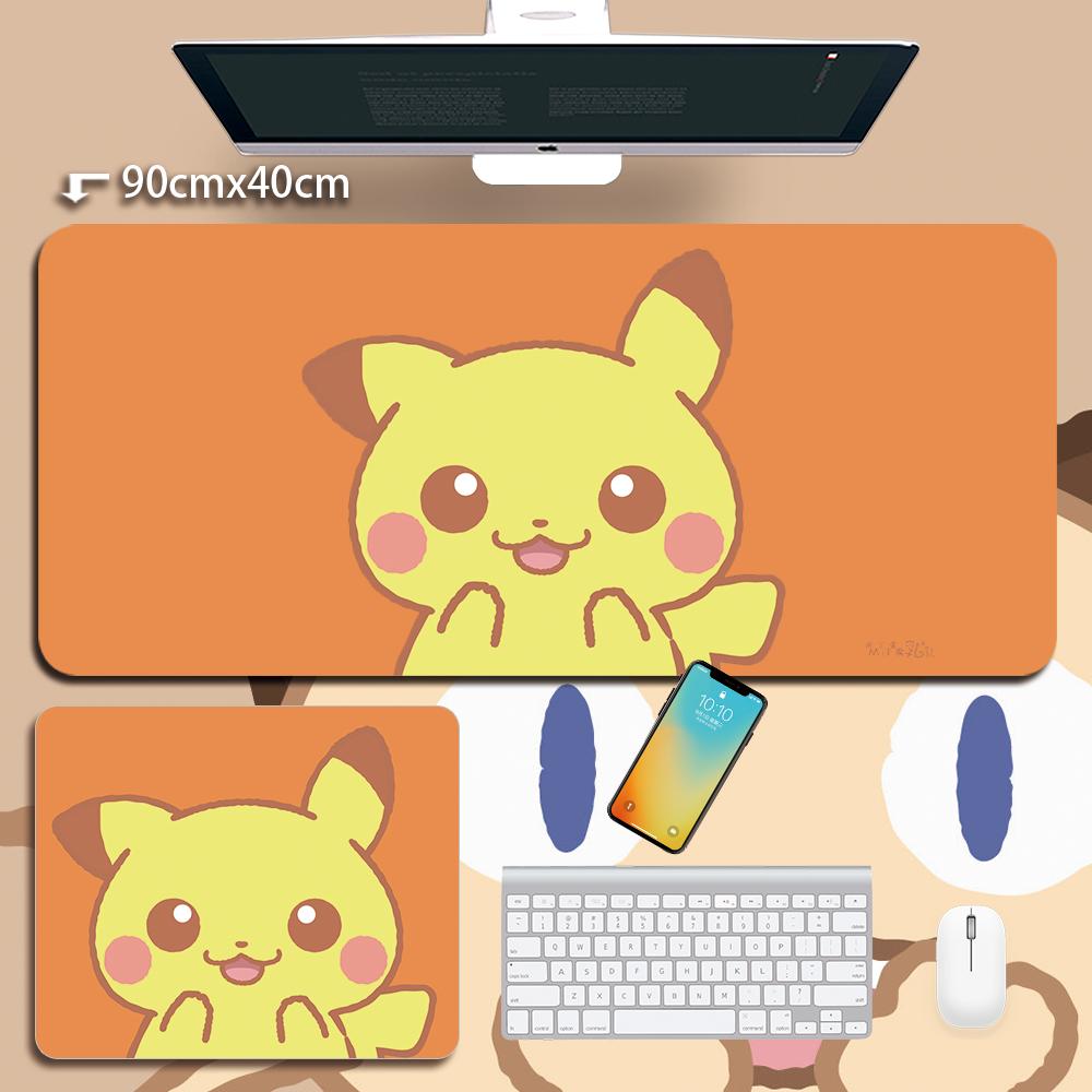 Quality Leather Pikachu Mouse Pad Pokémon Keyboard Pad Student Learning Writing Table Mat Waterproof Oil Resistant Tablecloth