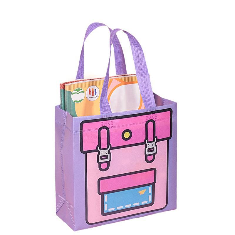 1/5 Stück Handtasche Niedlich Vlies Snack Süßigkeiten Mittagessen Für Kinder Geschenke Tasche Mitgebsel Cartoon Bedruckt Geburtstag Wiederverwendbar Kinder