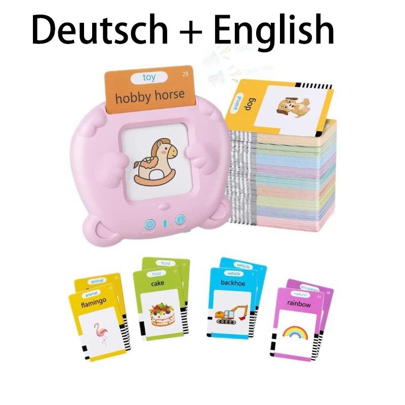 Lernmaschine Ideal für Kinder Sprechende Lernkarten Kindergarten Kinder Sprache Elektronisches Hörbuch LearnEnglish Deutsch Spanisch Französisch