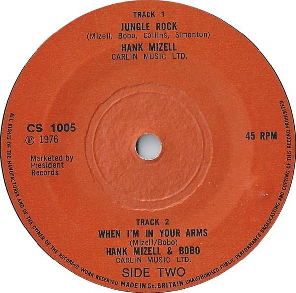 

7inch Record HANK MIZELL - Jungle Rock CS1005 Charly Records 1976 UK Rock Used