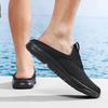 36-46 Unisex Slippers Men's Half Slippers Mesh Meter-breathable Men's Black Mueller Shoes
