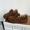 Leather platform women's winter velvet new fashion versatile non-slip wool warm snow cotton shoes