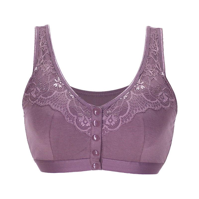 Manufacturer Women's Large Size Splicing Lace Bra Middle-aged Mom Underwear Bra