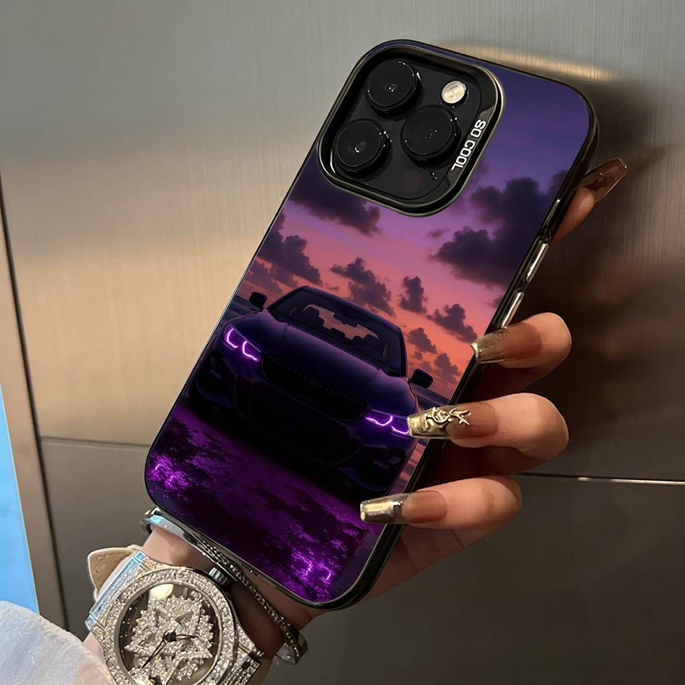 Car-B-W-5 Series-M5 Phone Case For IPhone17  16 11 12 13 14 15 16 Pro Max Plus Cover Colored Silver Funda Bumber