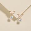 Pink Ear Zircon Rabbit Earrings Women'S Autumn And Winter Niche Design Sense Advanced Sense Rabbit Ear Stud Earrings Tide