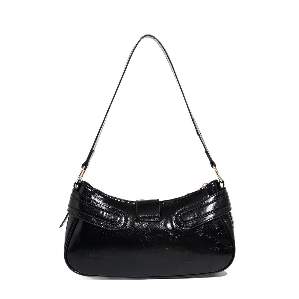 Retro High-End Bag Women'S Fashion Rivet Underarm Bag Niche Design Versatile Commuter Shoulder Bag
