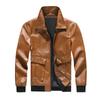 Casual Men's Leather Jacket Large Size Men's Autumn and Winter Motorcycle Leather Jacket Fashion Jacket Men's American
