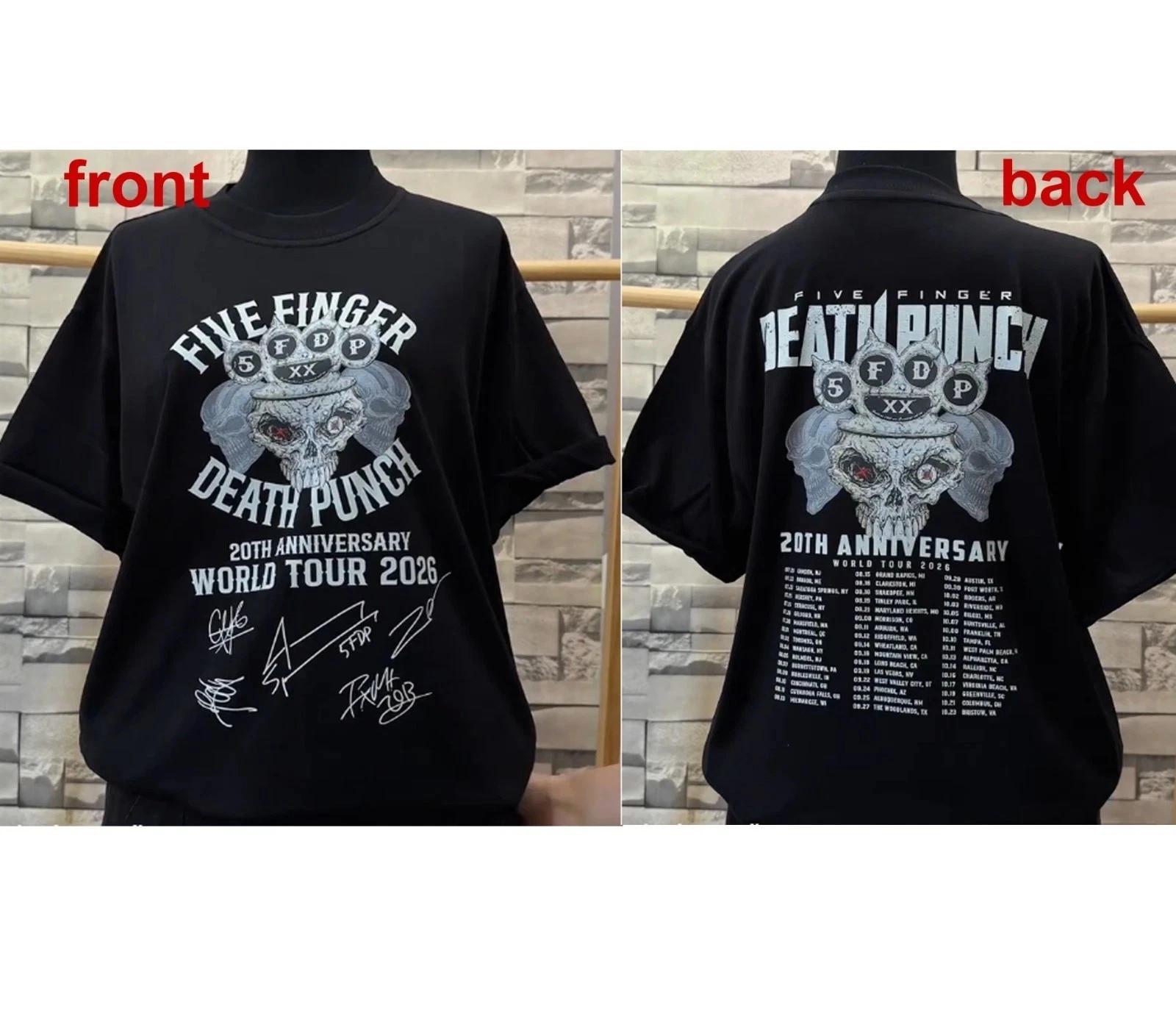 Five Finger Death Punch 20th Anniversary World Tour 2026 T-Shirt XL