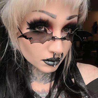 Lunettes de soleil chauve-souris tendance et personnalisées pour hommes et femmes Monture colorée Protection UV Lunettes de mode de rue