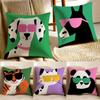 Funny And Fun Pictures Of Happy Animals Cushion Cover Pillowcase Antidustmite Living Room Sofa Decor Cushion Room
