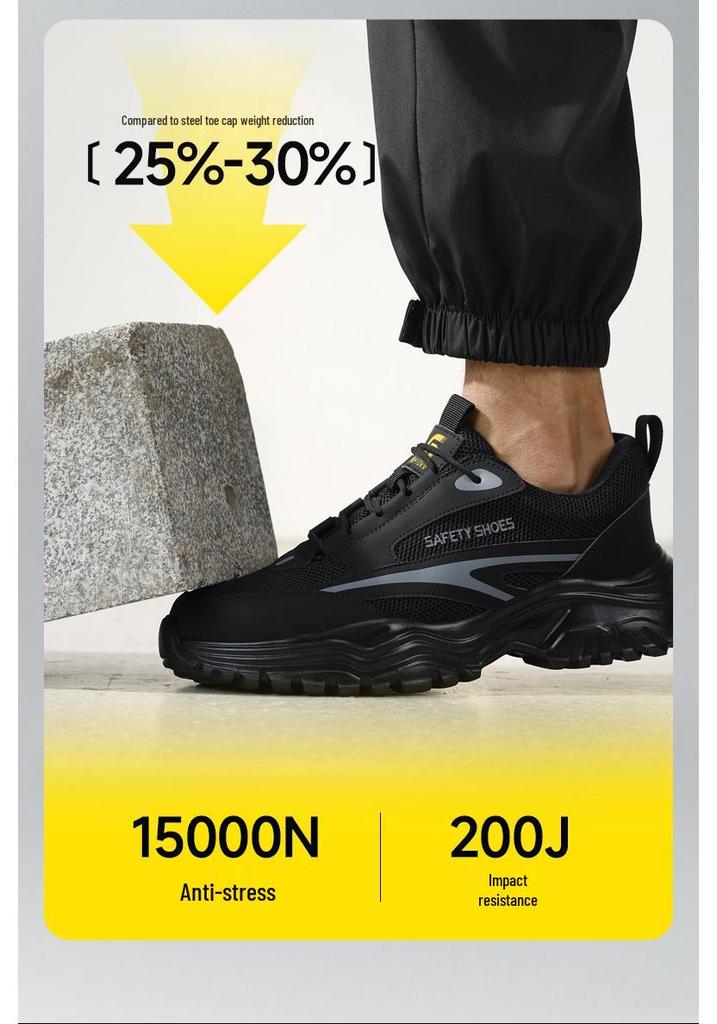 Insulated 10KV Men's Lightweight Safety Shoes: Anti-smash, Anti-puncture, Protective Electrician Footwear