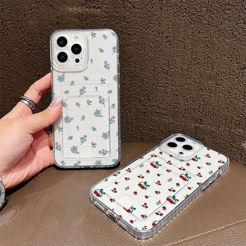 Kortholder Silikon Lommebok Lomme Etui For Samsung S23 S24 S25 Ultra Xiaomi Redmi Note 14 13 12 11 Pro Oppo A38 A58 A78 Deksel Gjennomsiktig Telefon Støtfanger