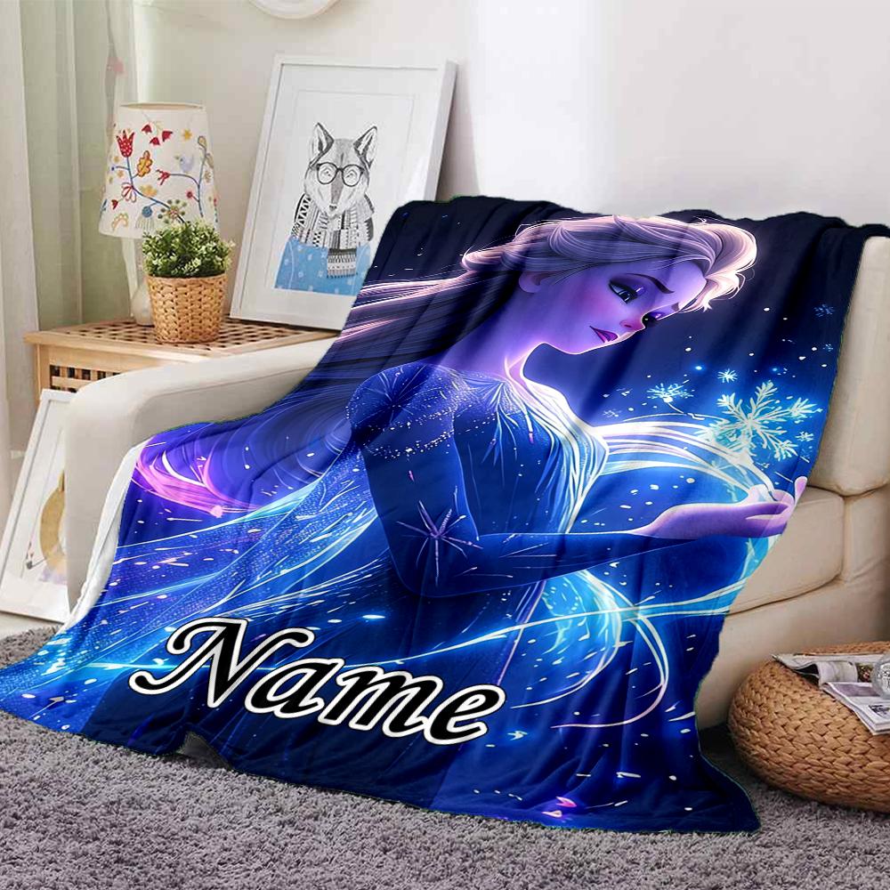 Custom Name Fantasy Portrait Name Party Blanket For Couch Bed Plush Cozy Fuzzy Blanket Super Soft Warm Blankets For Fall And Winter 091659