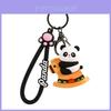 Adorable Cartoon Panda Keychain Cute Silicone Key Ring Perfect Gift For Couples And Friends
