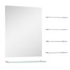 Wall Mirror with 5 Shelves Silver 50*60 cm