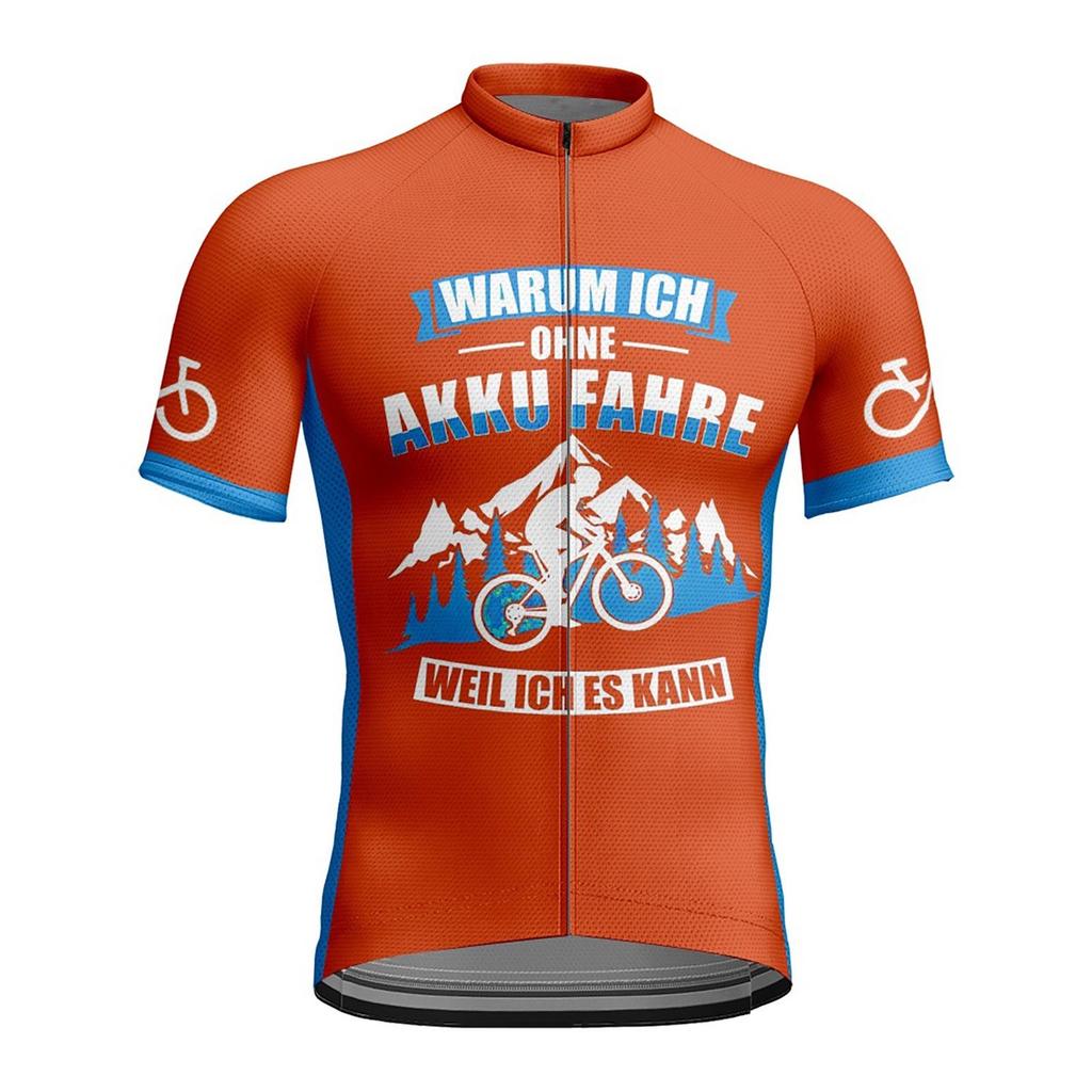 Summer Men's Short Sleeved Cycling Suit 3D Printed Elastic Tight Top