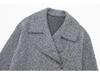 2024 Women's Retro Beaded Wool Coat - High-End Lapel Versatile Woolen Top