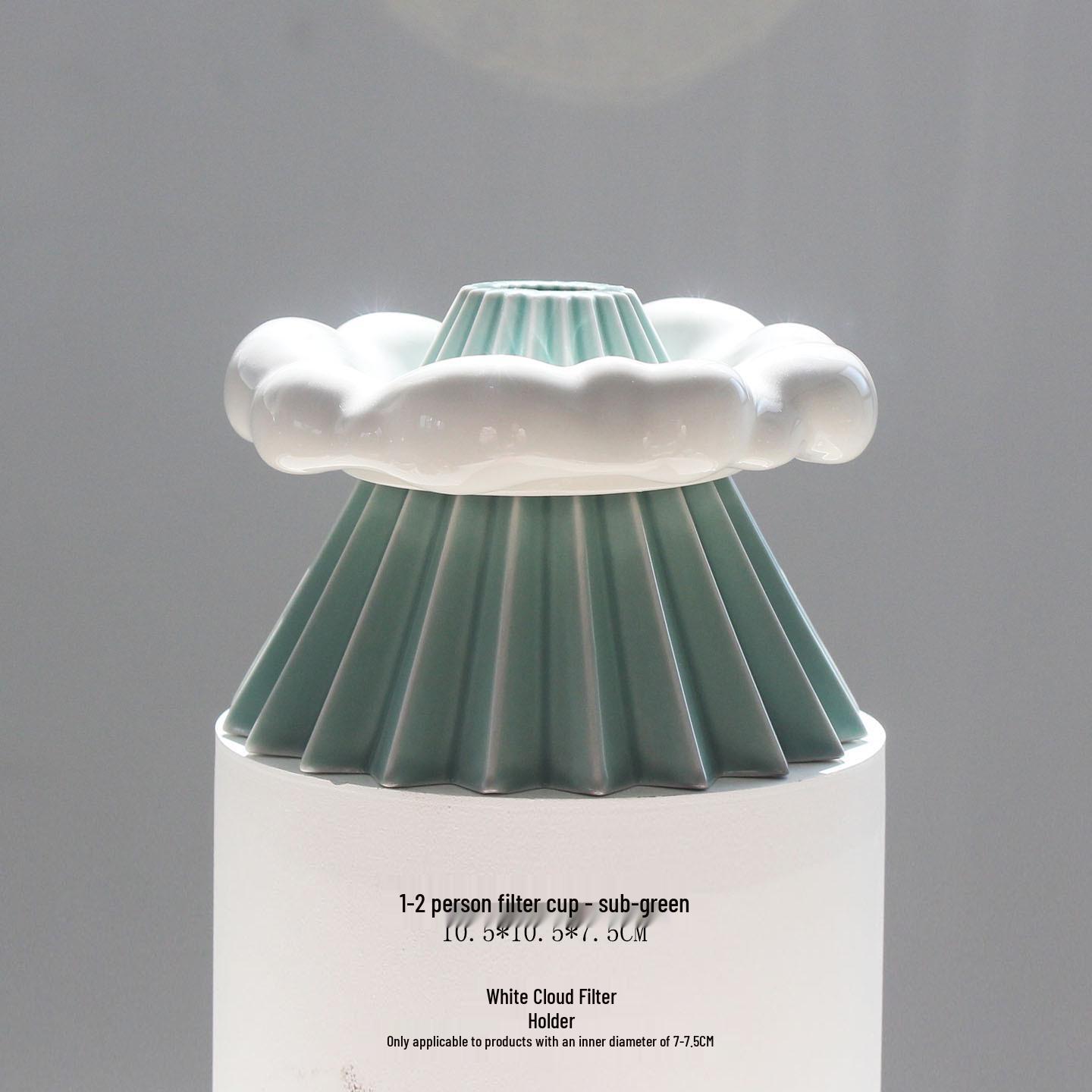 Arashiyama V60 Ceramic Hand Drip Coffee Filter Cup with White Cloud Holder
