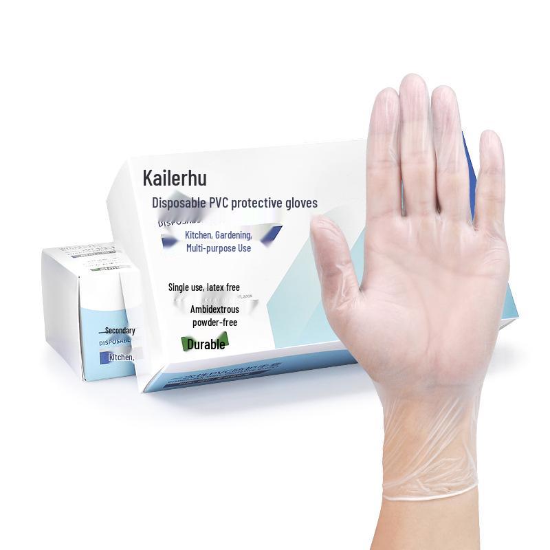 Kaileshou Thickened Waterproof PVC Food Grade Gloves for Catering, Cleaning, Baking, and Inspection