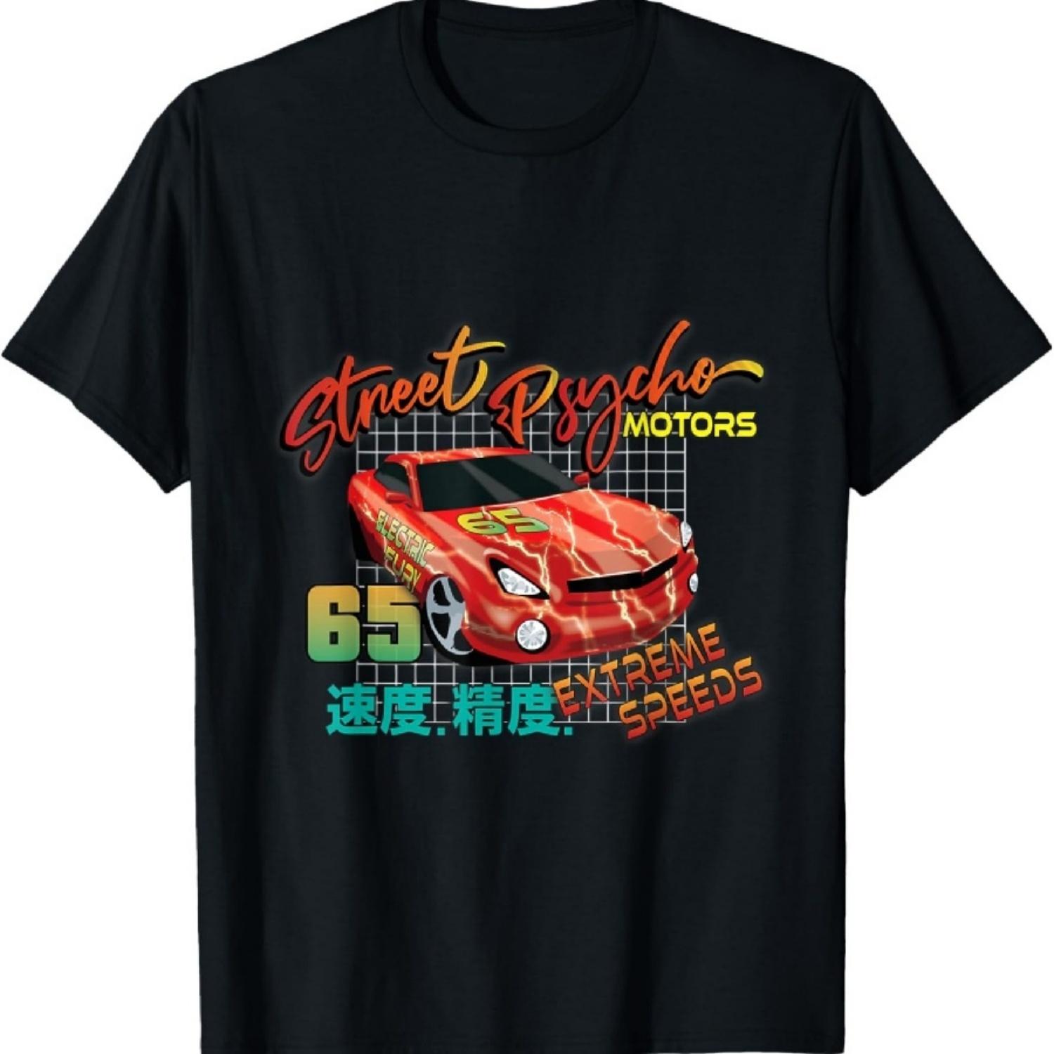 

Car Fanatic Red Lightning 64 Street Psycho Motors T-Shirt S