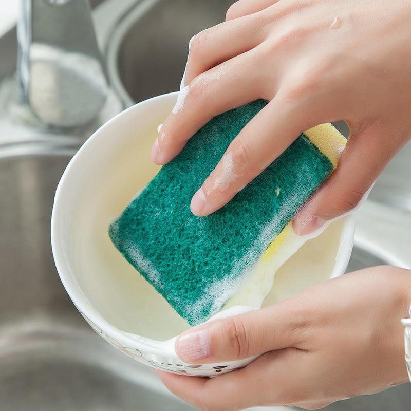 Dishwashing Sponge Scrubber Kitchen Sink Heavy Duty Cleaning Block Pots Plates Utensils