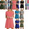 Stylish Women's Summer Tunic T-shirt Dress With Short Sleeves And Solid Colors