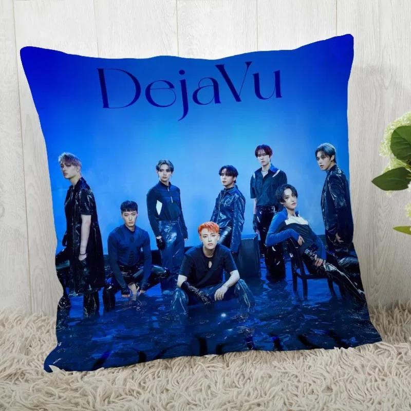 Custom Ateez KPOP Square Pillowcase Custom Zippered Pillow Cover Case 45x45cm(One Side) 04.1