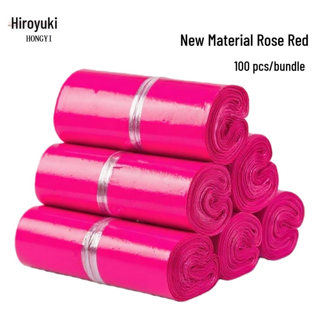 Robuster schwarzer PE-Versandbeutel & weißes Klebeband - Individueller Druck möglich