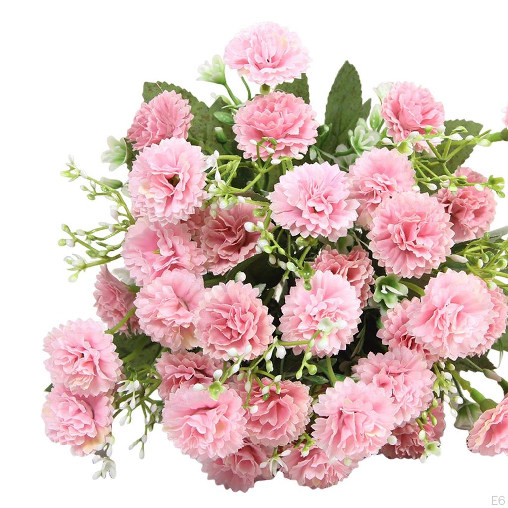Artificial Flowers No Fading Realistic Romantic Carnation Simulation Flower Hydrangea Bouquet for